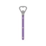 The Tiny Finch Bistro bottle opener in pearly purple with a stainless steel head and nylon handle.