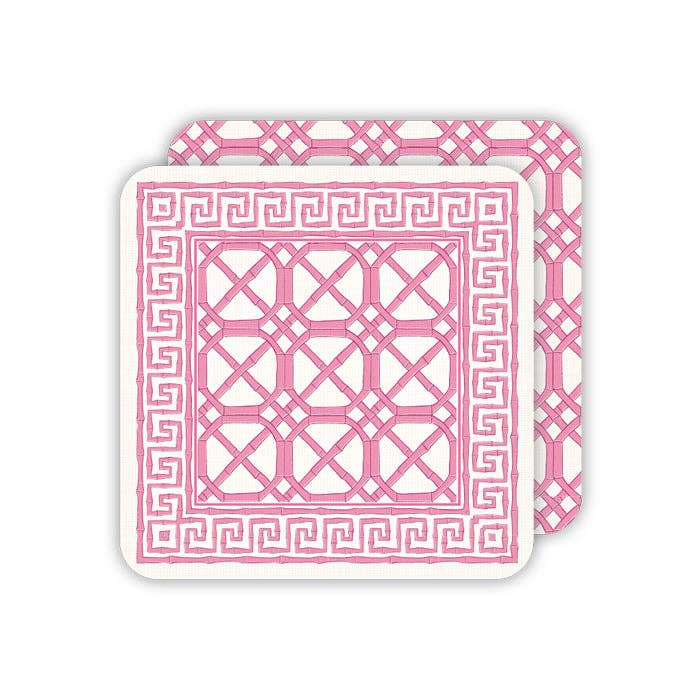 Sue Sartor Pink Caning Coasters