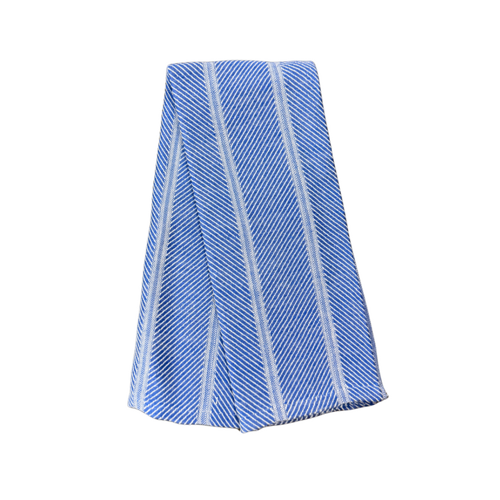 Embroidered Kitchen Towel Twill Blue