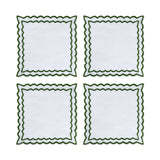 Cocktail Napkins Green Scallop