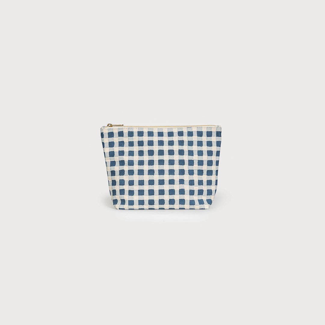 Pouch Indigo Gingham