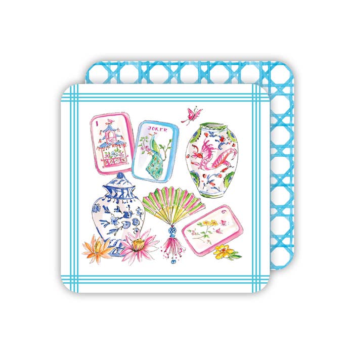 Coasters Mahjong Icons Pots