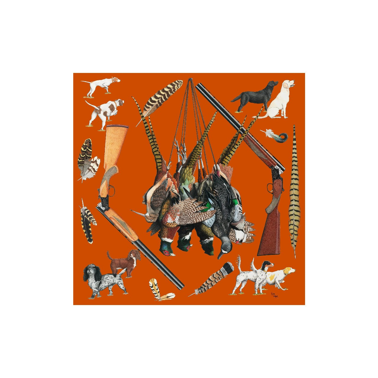 Kerr Chief Pocket Square Bird Hunting Covey