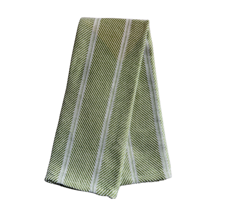 Embroidered Kitchen Towel Twill Verde