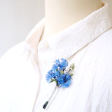 Brooch Bachelor's Button Boutonniere