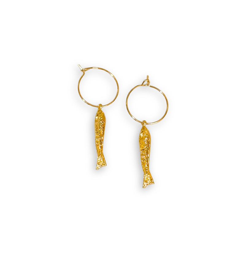 Ablette Gold Fish Earrings