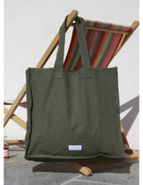 Canvas Tote in Capre Green