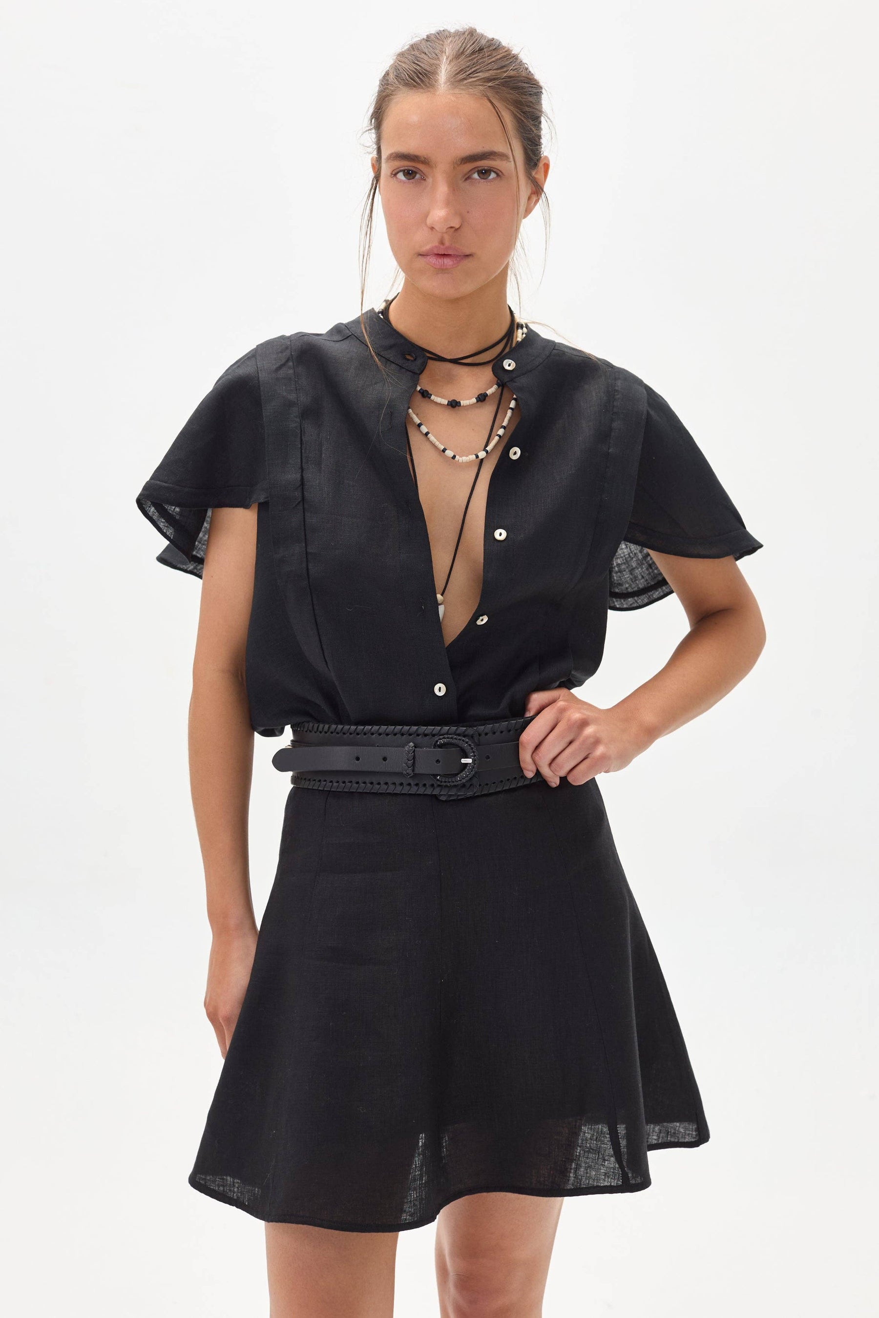 Shirt Linen Willow Black