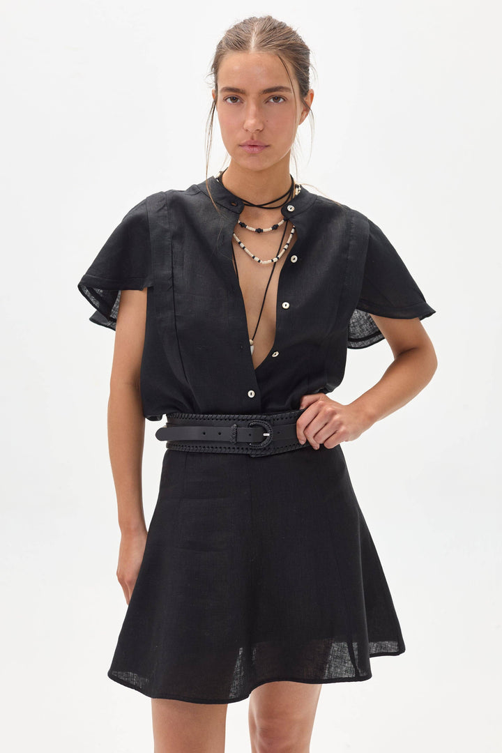 Shirt Linen Willow Black