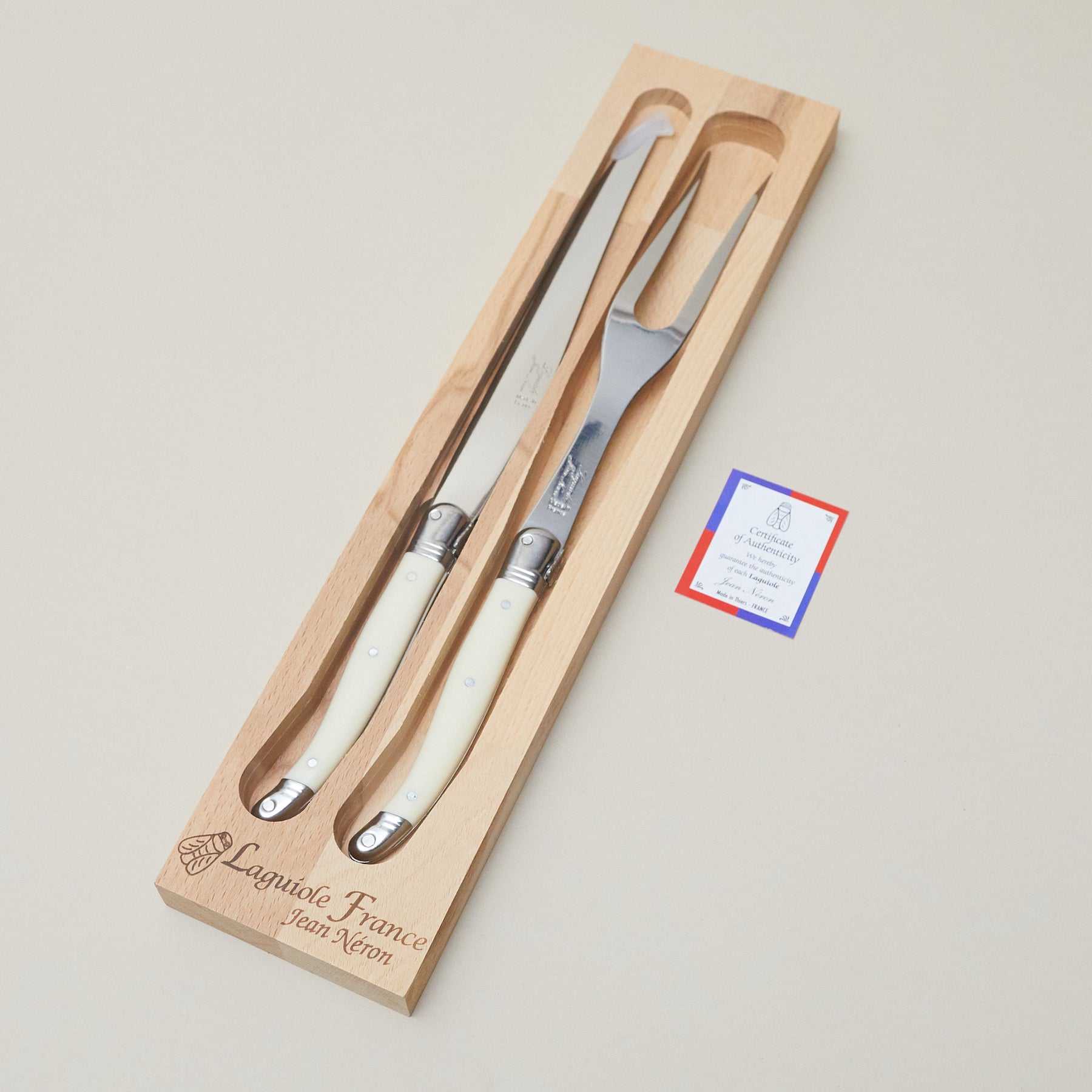 Laguiole Ivory Carving Set