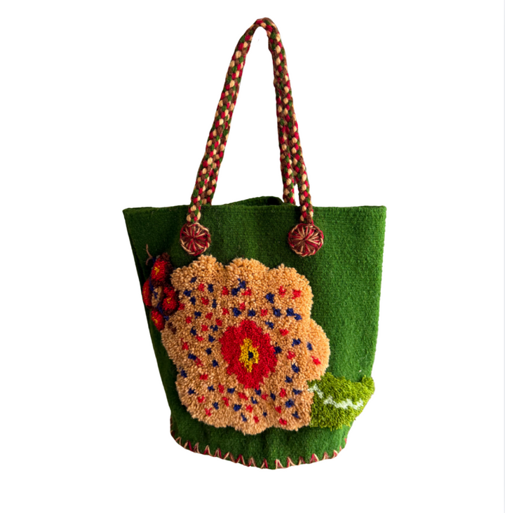 Flower Vert Fonce Bag