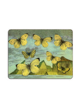 Placemat Set of 2 Yellow Butterfly