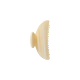 The Tiny Finch midi hair claw clip in alabaster Italian acetate with a double-walled design and reinforced hardware.