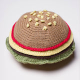 Knitted Hamburger Rattle Toy