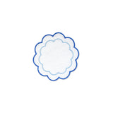 Cocktail Napkins Blue Scalloped