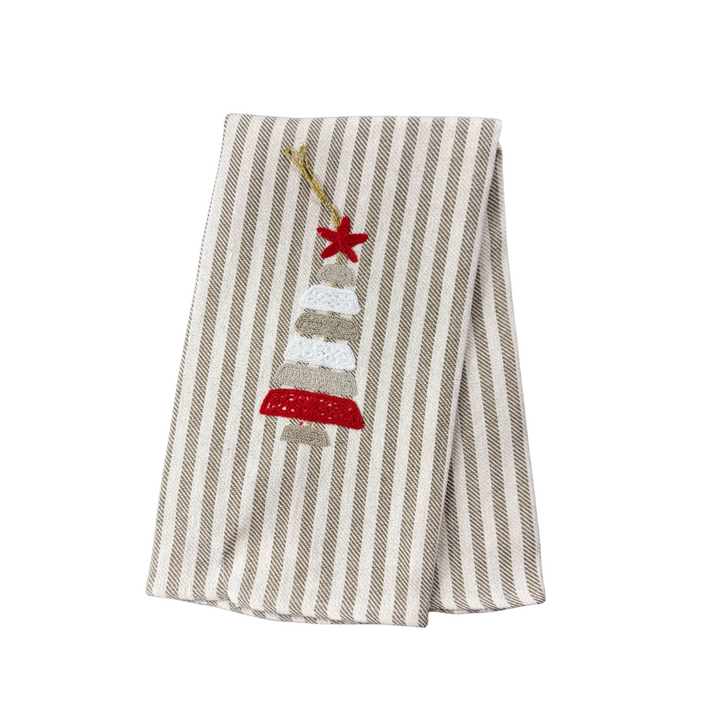Embroidered Kitchen Towel Modern Tree