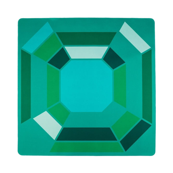 Double-Sided Mahjong Mat Emerald Green Gem