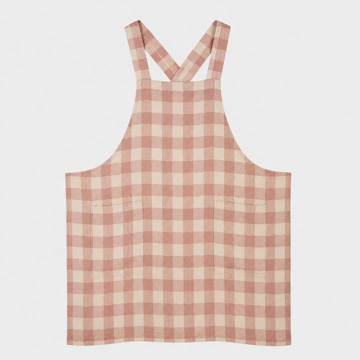 Apron Gingham Rose