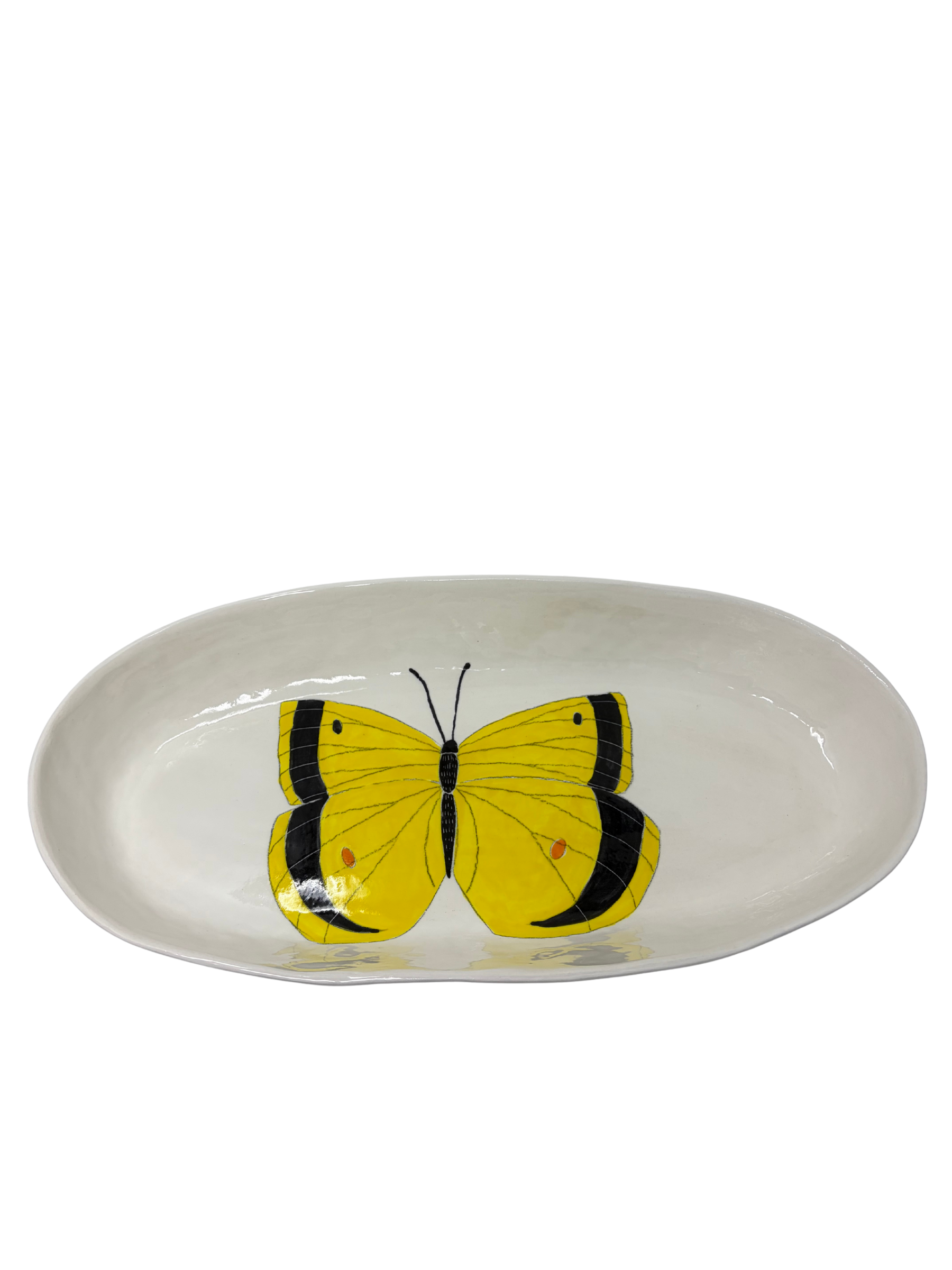 Large Oval Platter Butterfly 5