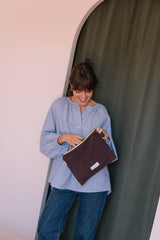 Toiletry Bag in Eggplant Purple