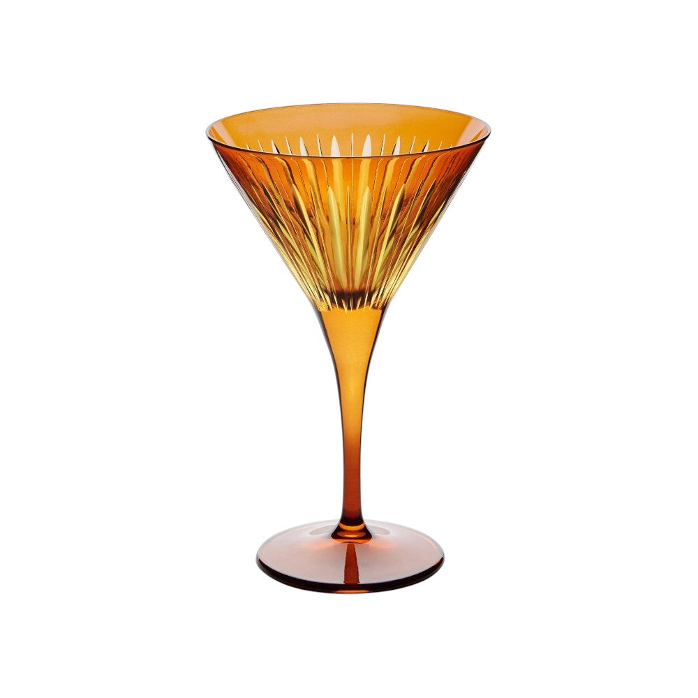Prism Amber Martini Glasses Set 4
