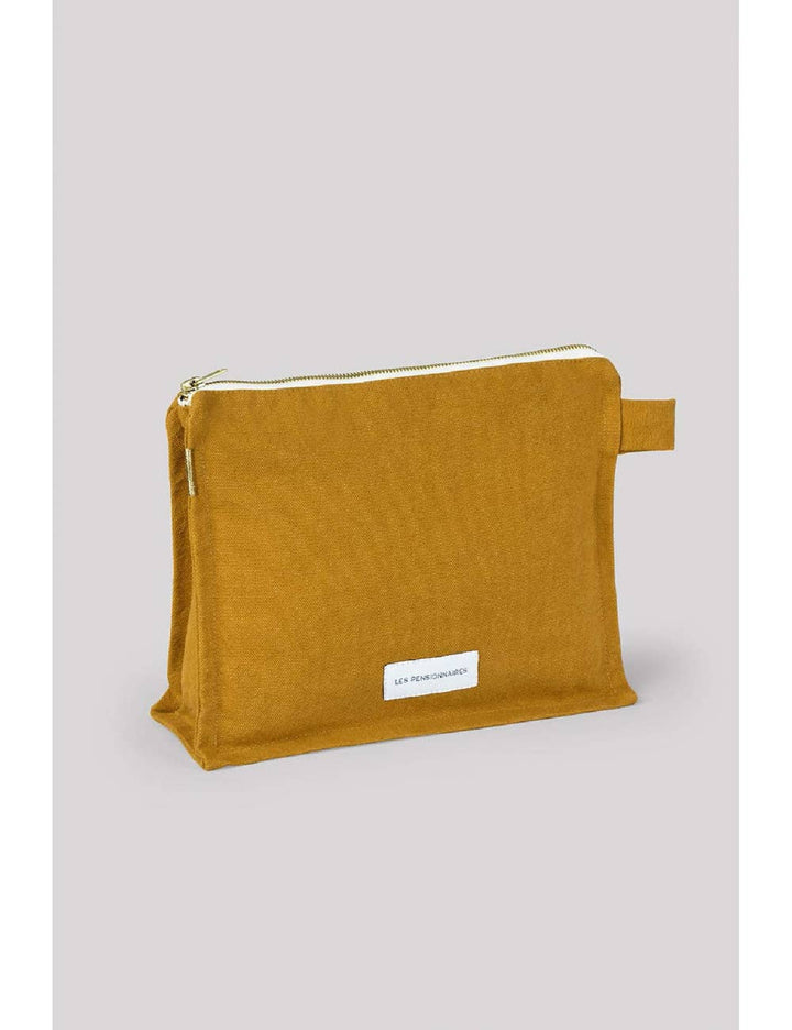 Toiletry Bag in Saffron Yellow