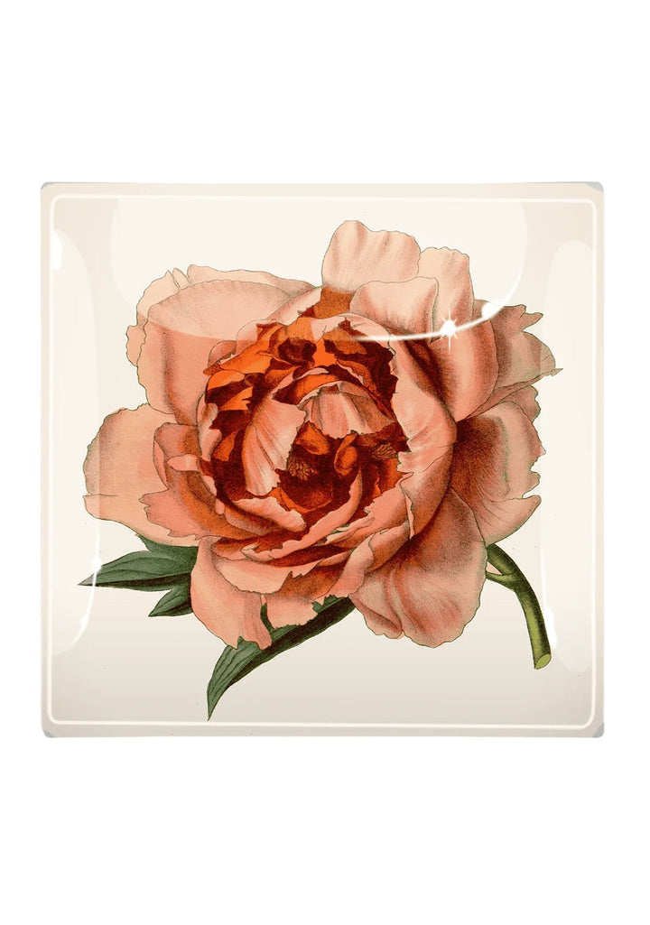 Decoupage Tray Peach Peony