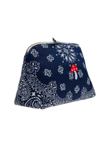 Vanity Bag Large Navy with Mushroom