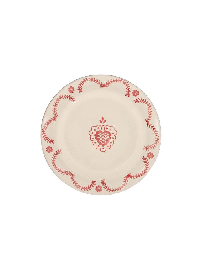 Viana Pink Plate Dinner Set 4