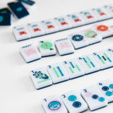 Mahjong Tile Set Blue & White