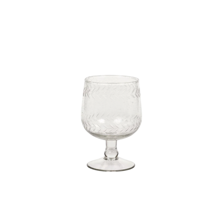Etched Wine Red Set of 2