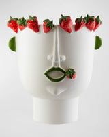 Face Vase Medium Strawberries