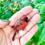 Brooch Red Cardinal