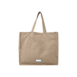 Sand Beige Large Canvas Tote