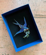 Brooch Peace Swallow