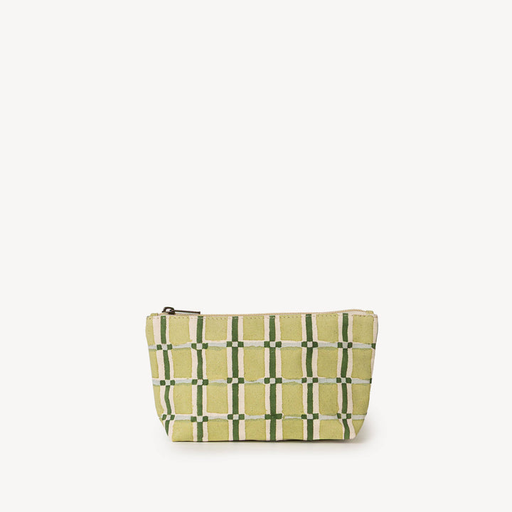 Moss Check Waterproof Pouch Small
