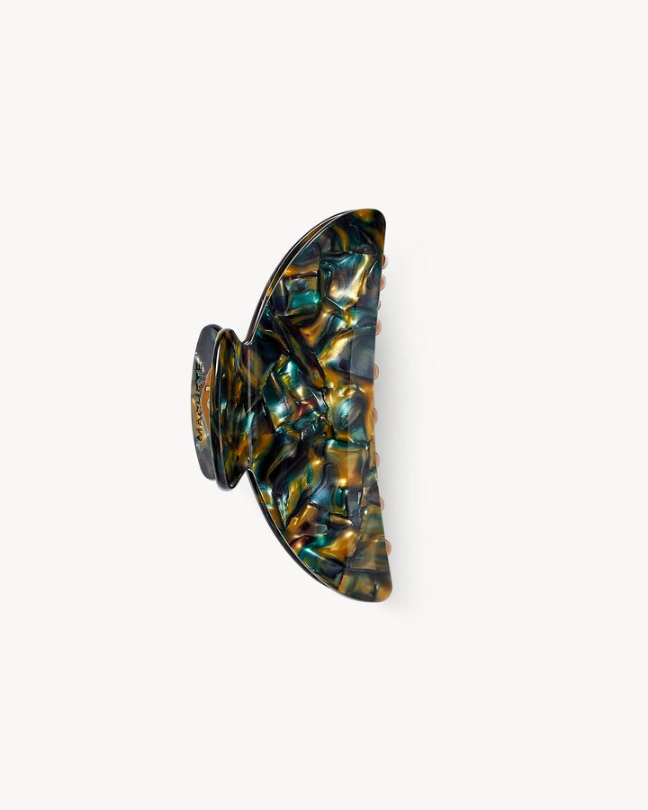 Midi Hair Clip Green Tortoise