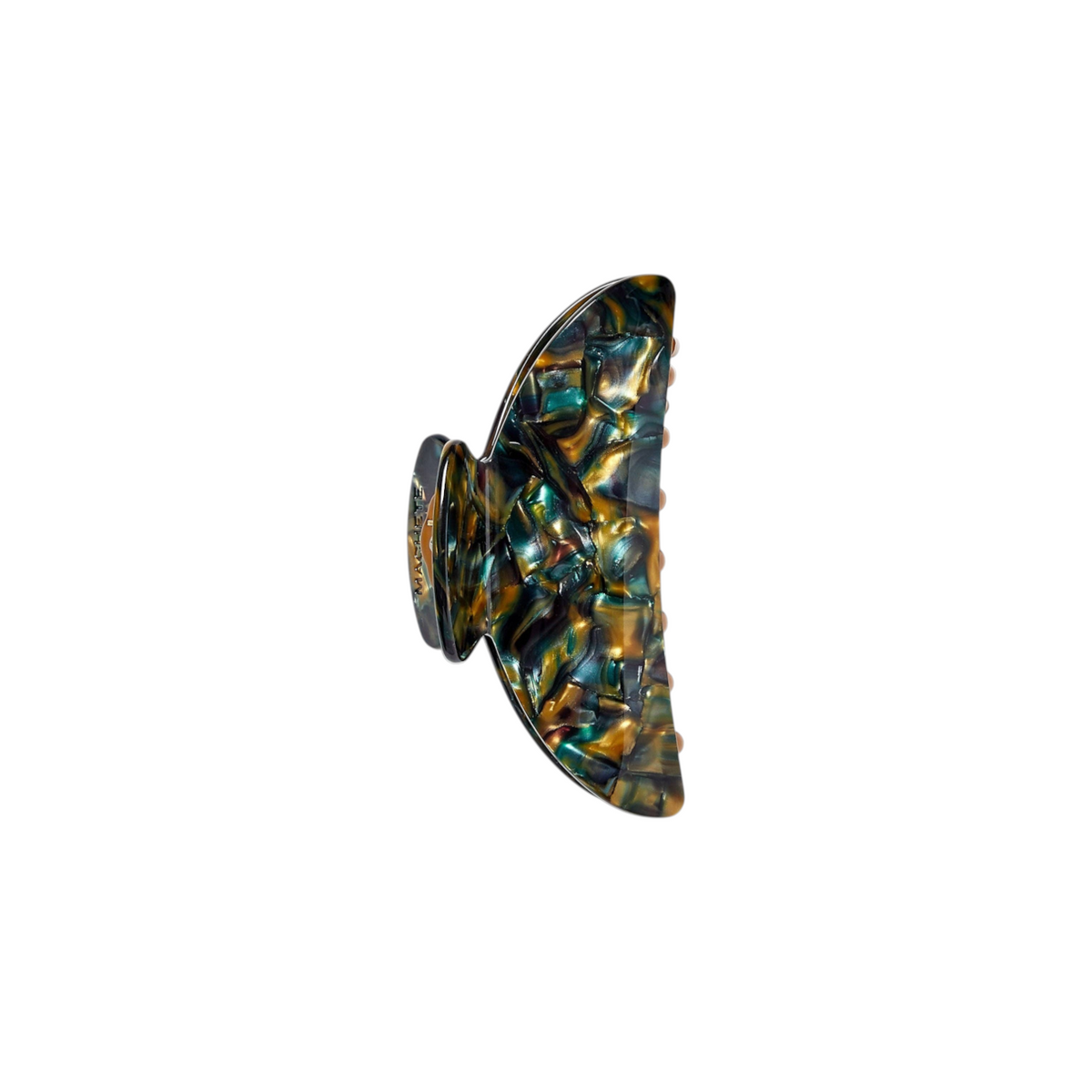 Midi Hair Clip Green Tortoise