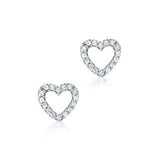 Liven Open Heart Posts White Gold