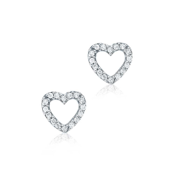 Liven Open Heart Posts White Gold
