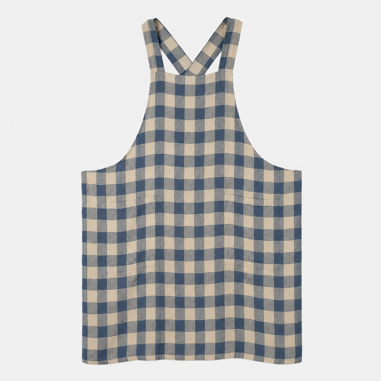 Apron Gingham Blue