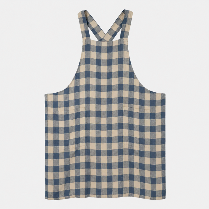 Apron Gingham Blue