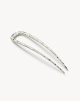 Midi Wavy French Hair Pin Silver