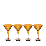 Prism Amber Wine Glasses Set 4