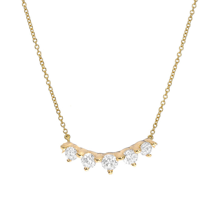 Liven Mini Curve Diamond Bar Necklace