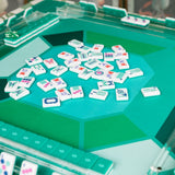 Double-Sided Mahjong Mat Emerald Green Gem