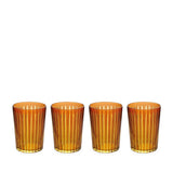 Prism Amber Highball Glasses Set 4