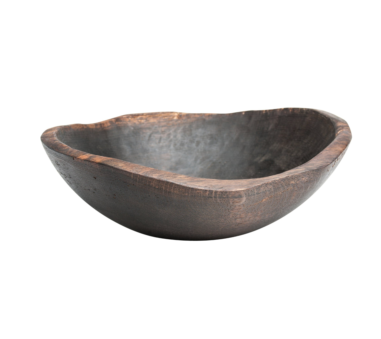15" Black Ebonized Oval Bowl