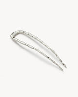 Midi Wavy French Hair Pin Silver