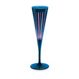 Prism Blue Champagne Flutes Set 4